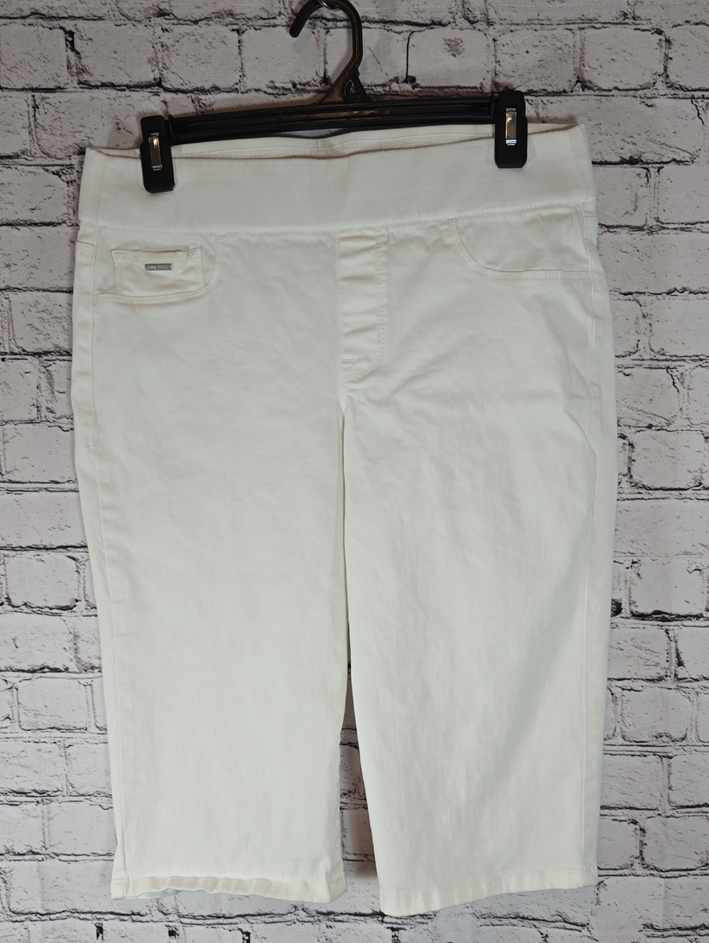Nine West White Pull-On Cropped Jeans/SkimmerJeans Size 8